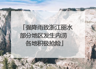 强降雨致浙江丽水部分地区发生内涝 各地积极抢险