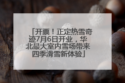 开票！正定热雪奇迹7月6日开业，华北最大室内雪场带来四季滑雪新体验