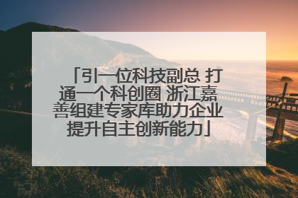 引一位科技副总 打通一个科创圈 浙江嘉善组建专家库助力企业提升自主创新能力