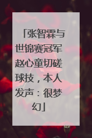 张智霖与世锦赛冠军赵心童切磋球技，本人发声：很梦幻