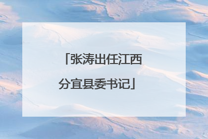 张涛出任江西分宜县委书记