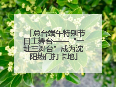 总台端午特别节目主舞台——“一址三舞台”成为沈阳热门打卡地