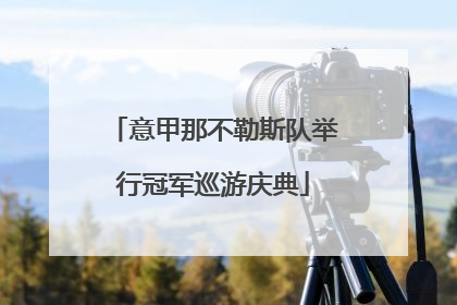 意甲那不勒斯队举行冠军巡游庆典