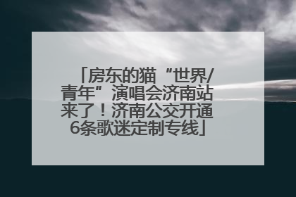 房东的猫“世界/青年”演唱会济南站来了！济南公交开通6条歌迷定制专线