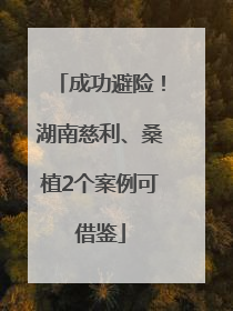 成功避险！湖南慈利、桑植2个案例可借鉴