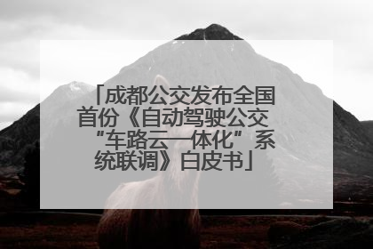 成都公交发布全国首份《自动驾驶公交“车路云一体化”系统联调》白皮书