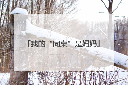 我的“同桌”是妈妈