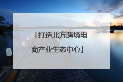 打造北方跨境电商产业生态中心