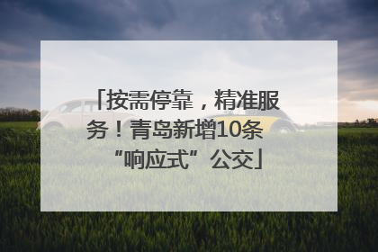 按需停靠，精准服务！青岛新增10条“响应式”公交