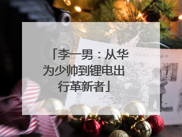 李一男：从华为少帅到锂电出行革新者