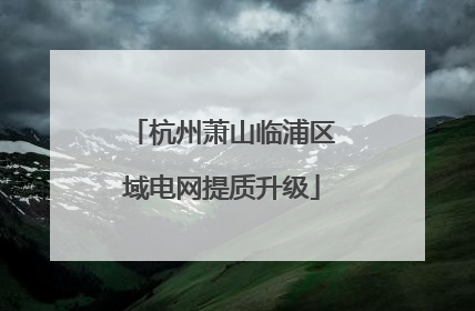 杭州萧山临浦区域电网提质升级