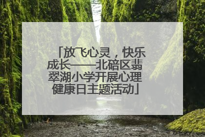放飞心灵，快乐成长——北碚区翡翠湖小学开展心理健康日主题活动