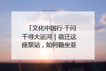 文化中国行·千问千寻大运河｜宿迁这座泵站，如何稳坐亚洲第一宝座？