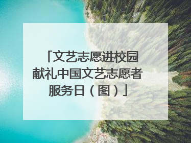 文艺志愿进校园 献礼中国文艺志愿者服务日（图）