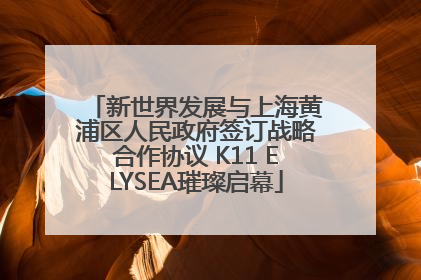 新世界发展与上海黄浦区人民政府签订战略合作协议 K11 ELYSEA璀璨启幕