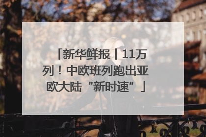 新华鲜报丨11万列！中欧班列跑出亚欧大陆“新时速”