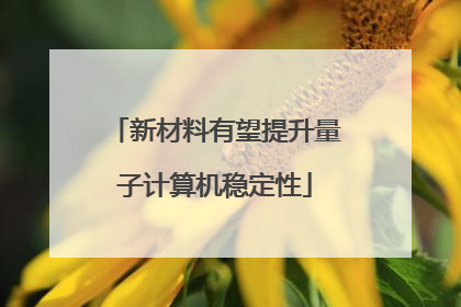新材料有望提升量子计算机稳定性