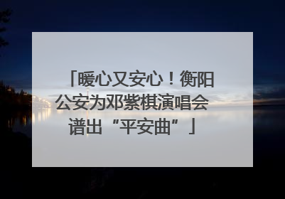 暖心又安心！衡阳公安为邓紫棋演唱会谱出“平安曲”