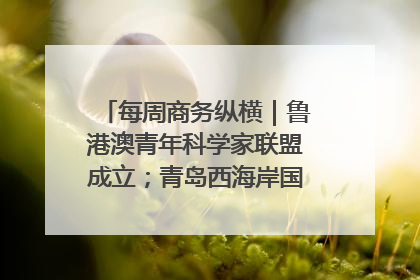每周商务纵横｜鲁港澳青年科学家联盟成立；青岛西海岸国际能源自贸港启用