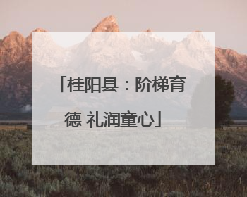 桂阳县：阶梯育德 礼润童心