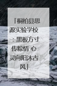 桐柏县思源实验学校：黑板方寸传粽情 心灵向阳沐古风
