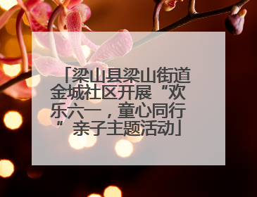 梁山县梁山街道金城社区开展“欢乐六一，童心同行”亲子主题活动