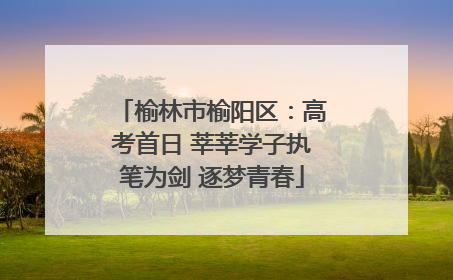 榆林市榆阳区：高考首日 莘莘学子执笔为剑 逐梦青春