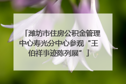 潍坊市住房公积金管理中心寿光分中心参观“王伯祥事迹陈列展”