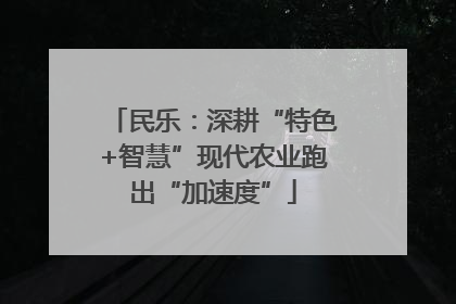 民乐：深耕“特色+智慧”现代农业跑出“加速度”