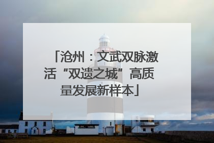沧州：文武双脉激活“双遗之城”高质量发展新样本