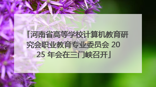 河南省高等学校计算机教育研究会职业教育专业委员会 2025 年会在三门峡召开