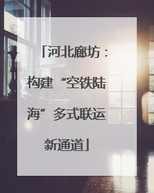 河北廊坊：构建“空铁陆海”多式联运新通道