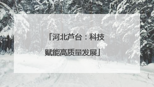 河北芦台：科技赋能高质量发展