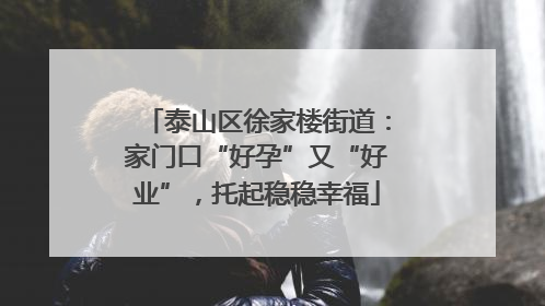 泰山区徐家楼街道：家门口“好孕”又“好业”，托起稳稳幸福