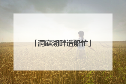 洞庭湖畔造船忙