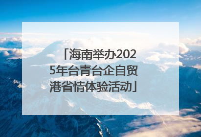 海南举办2025年台青台企自贸港省情体验活动