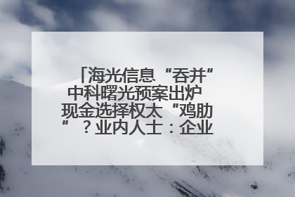 海光信息“吞并”中科曙光预案出炉 现金选择权太“鸡肋”？业内人士：企业不想大量现金流出