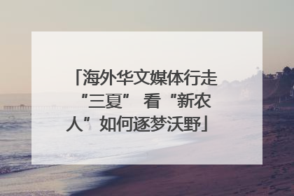 海外华文媒体行走“三夏” 看“新农人”如何逐梦沃野