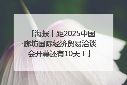 海报丨距2025中国·廊坊国际经济贸易洽谈会开幕还有10天！