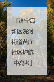 济宁高新区洸河街道黄庄社区护航中高考