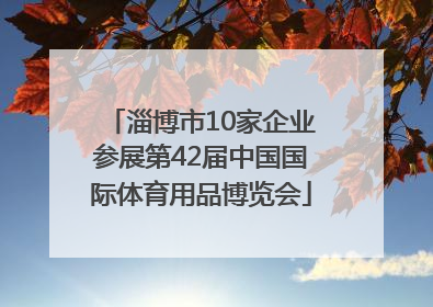 淄博市10家企业参展第42届中国国际体育用品博览会