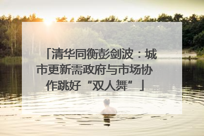 清华同衡彭剑波：城市更新需政府与市场协作跳好“双人舞”