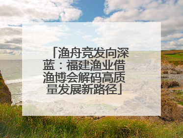 渔舟竞发向深蓝：福建渔业借渔博会解码高质量发展新路径
