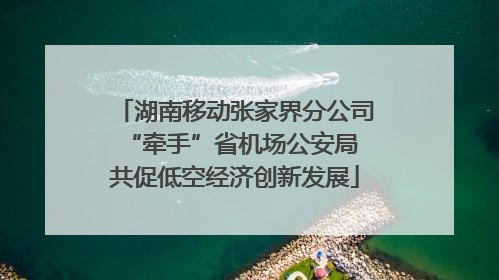 湖南移动张家界分公司“牵手”省机场公安局 共促低空经济创新发展