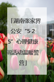 湖南张家界公安“5·25”心理健康周活动温暖警营