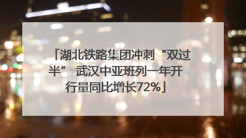 湖北铁路集团冲刺“双过半” 武汉中亚班列一年开行量同比增长72%