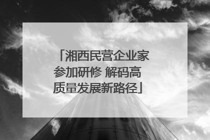 湘西民营企业家参加研修 解码高质量发展新路径