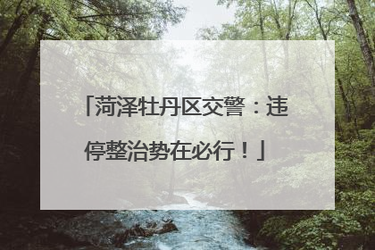 菏泽牡丹区交警：违停整治势在必行！