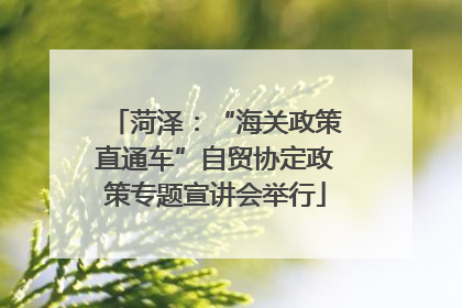 菏泽：“海关政策直通车”自贸协定政策专题宣讲会举行