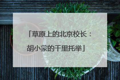 草原上的北京校长：胡小蒙的千里托举